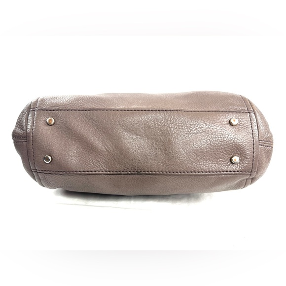 Kate Spade Taupe Pebbled Leather Medium Magnetic Flap Crossbody Bag Purse Brass - Picture 7 of 14